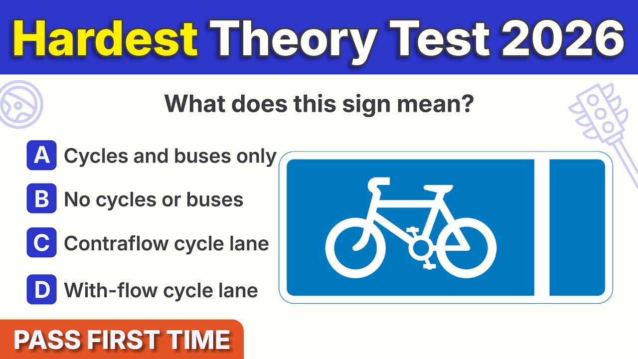 Theory Test 2026 UK | HARDEST Official Theory Test DVSA Style Questions (UPDATED!) | PASS FIRST TIME