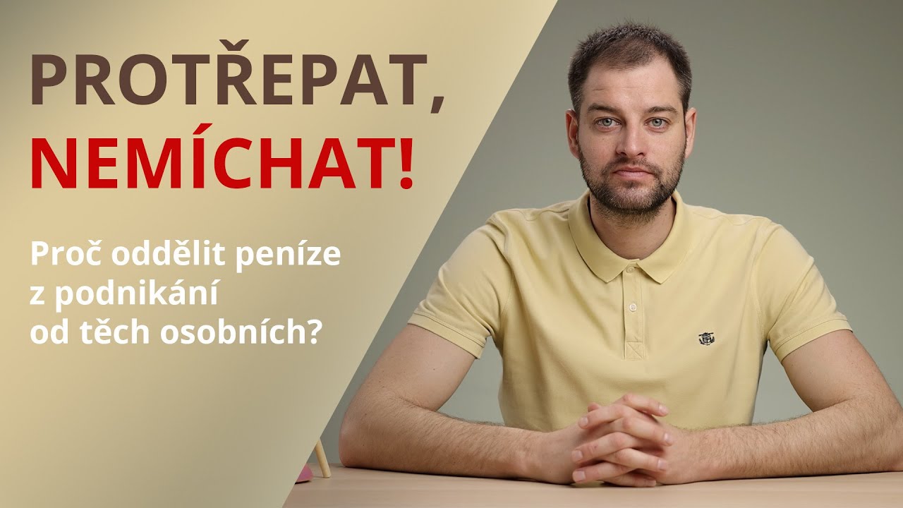 Peníze z podnikání nepatří na osobní účet! 💡