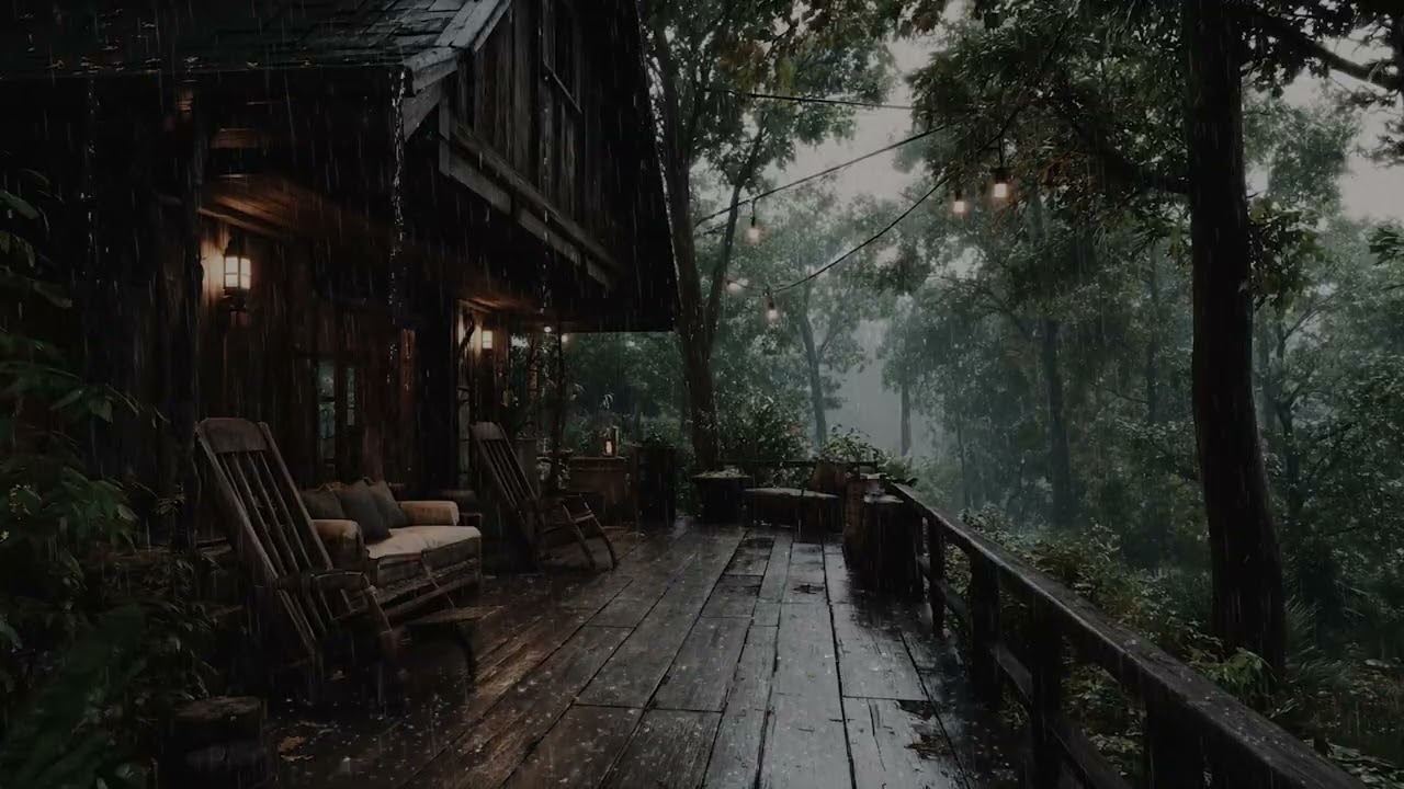 Night rain beyond shoji doors 🌧️ a tatami room breathing with calm warm silence inside