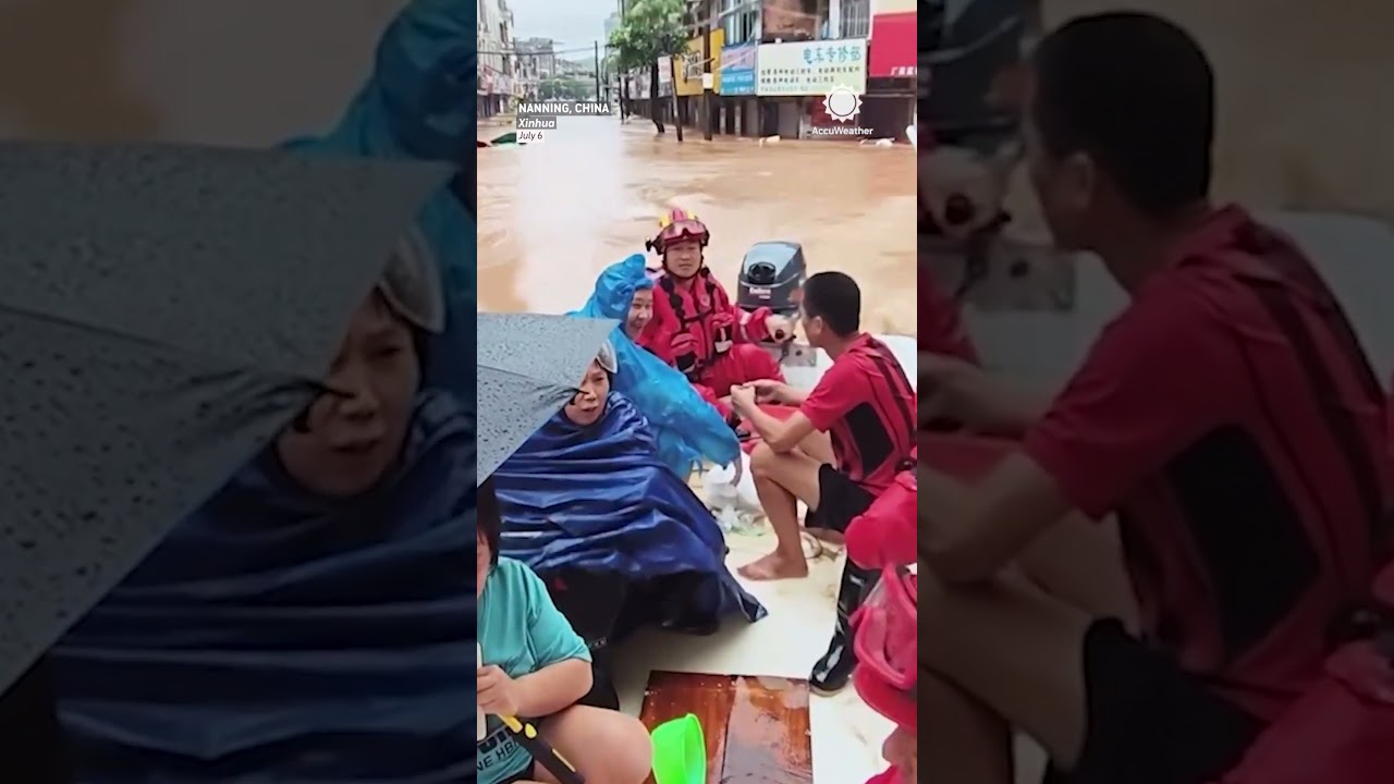 Typhoon Maysak Flood Rescues in China