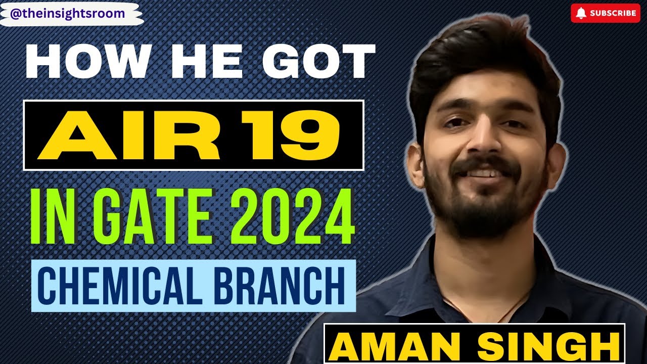 How He Got AIR 19 in GATE 2024 |  GATE 2024 Topper | Chemical Engineering