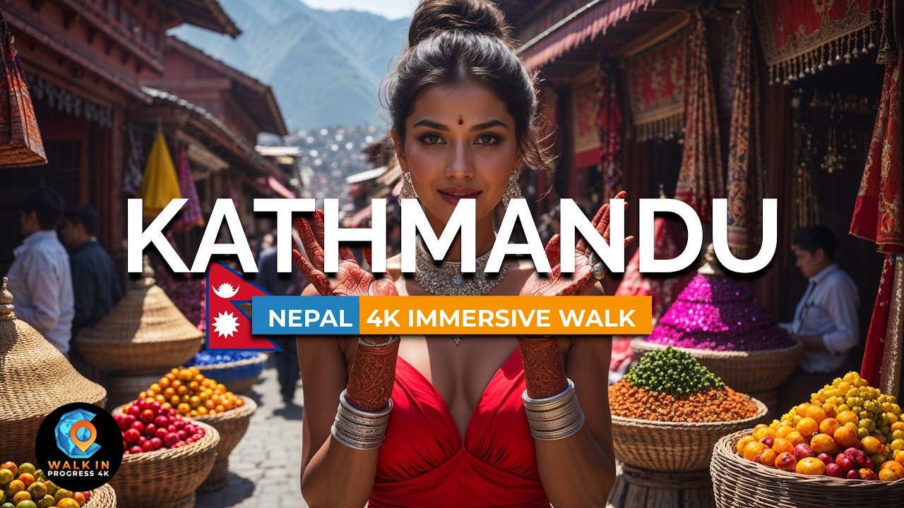 Kathmandu&rsquo;s Street Markets Feel Like a Living Story 🇳🇵 4K Walk in Nepal