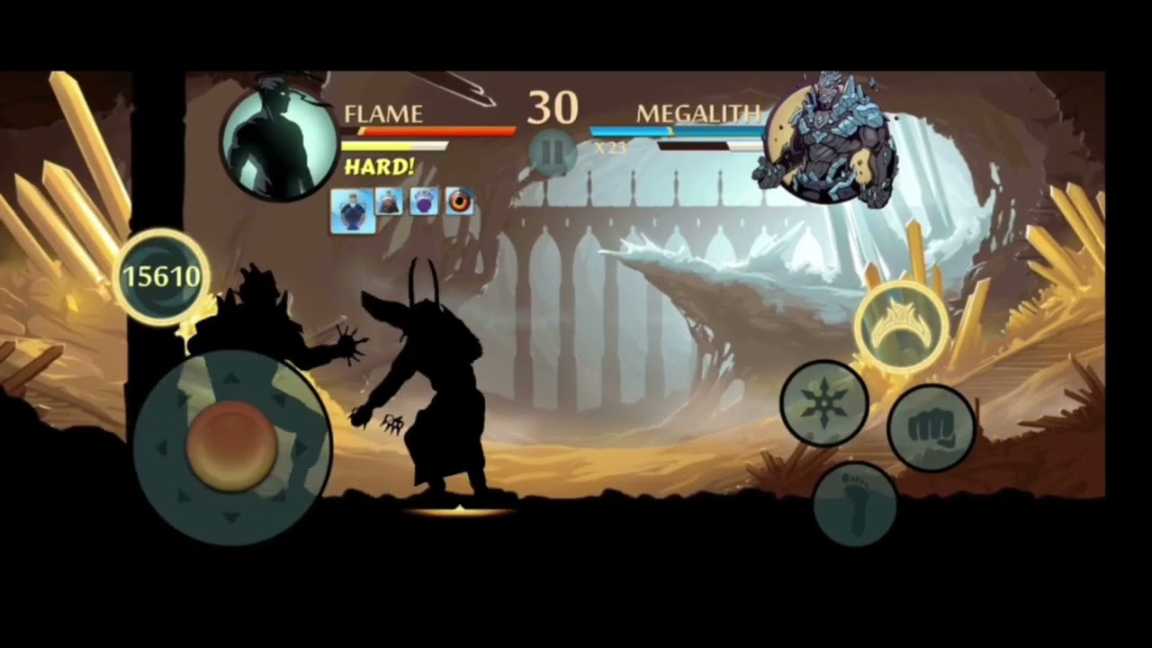 FLAME vs MEGALITH | Shadow fight 2 2.5k damage with monk set