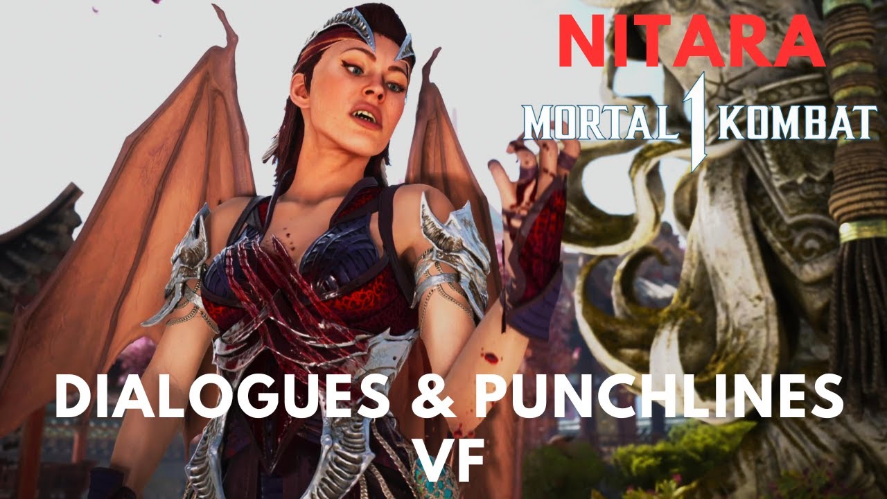 MORTAL KOMBAT 1 - NITARA Toutes les intros Dialogues & Punchlines VF