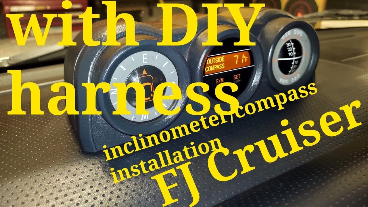 FJ Cruiser Base Model Upgrades: Part 2, Adding Compass/Inclinometer (w/ HOMEMADE wire loom)