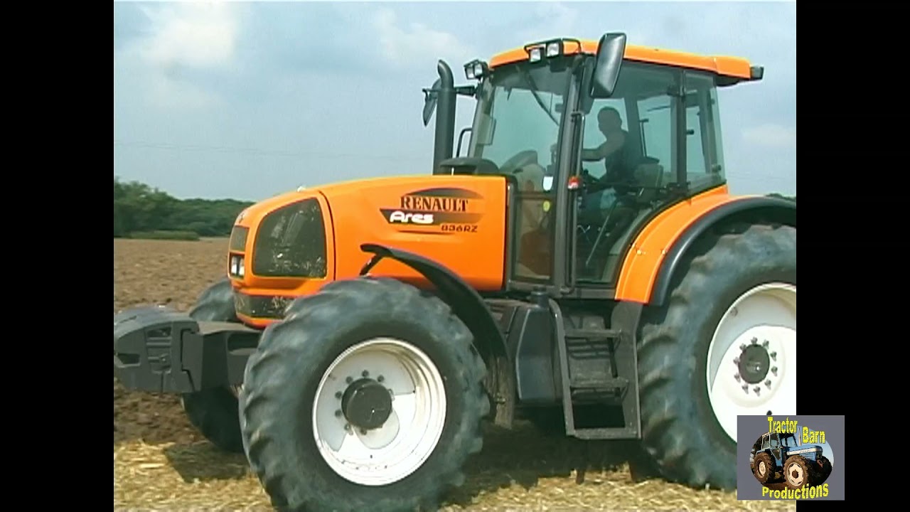 RENAULT ARES 836RZ AND KVERNELAND PLOUGH