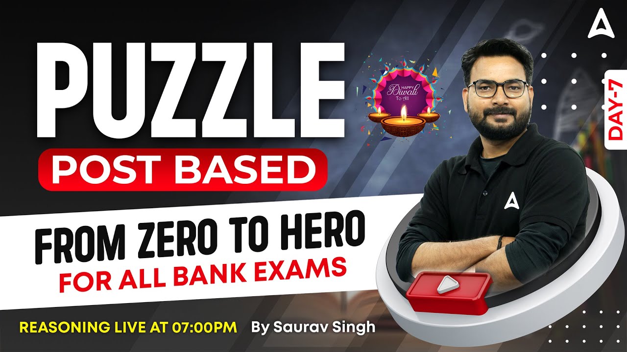Puzzles (Post Based) Reasoning for all Bank Exams | Reasoning Tricks by Saurav Singh Class 5