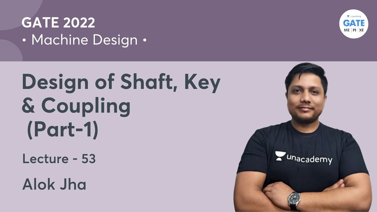 Design of Shaft, Key & Coupling  -1| L 53  Machine Design | Alok Jha