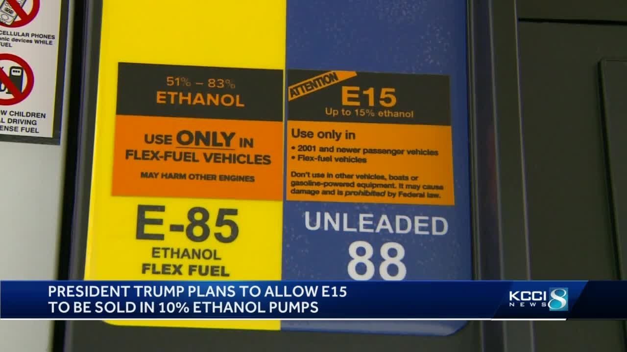Trump says he's working on making 15% ethanol gas to be more accessible