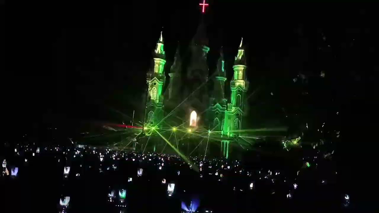 Light and sound show 2024//Infant jesus church kallettumkara//pindiperunal #church #ambu #perunal