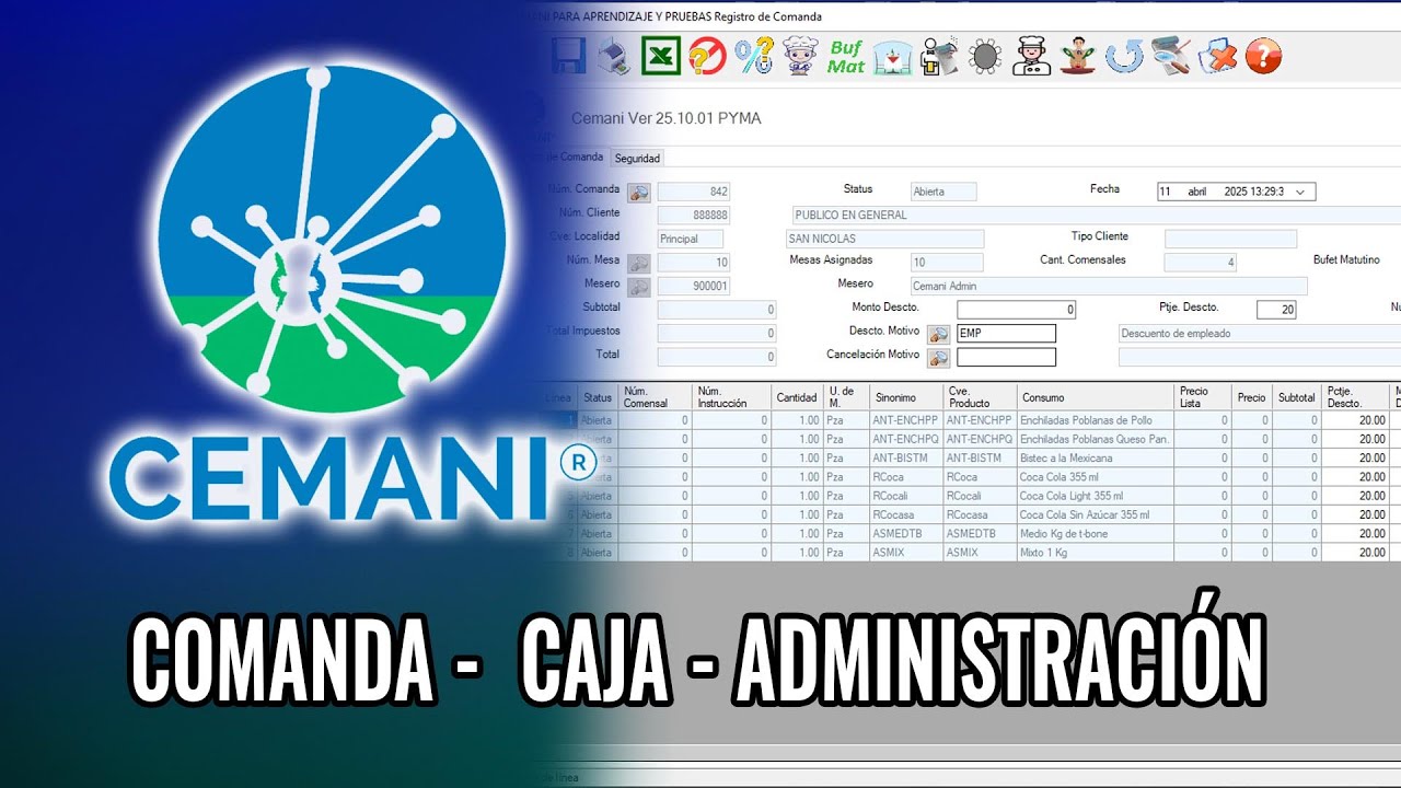 Comanda Caja Administración