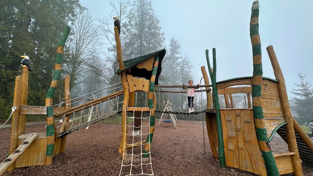 Kids Having Fun in Outdoor Playground - Bose Forest Park