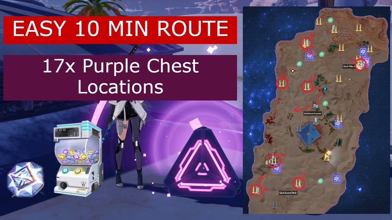 Purple Chest Route Vera (Type 2 Password Chest) Easy 10 Min - Tower of Fantasy