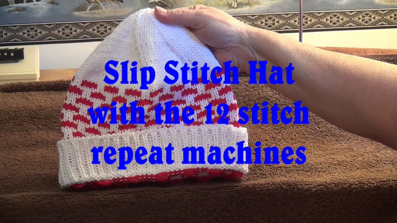 Slip Stitch Hat with a 12 stitch punch card