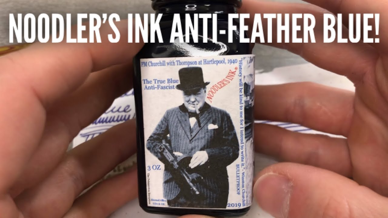 NOODLER’S Anti-feather Blue Bulletproof Fountain Pen Ink Test and Review