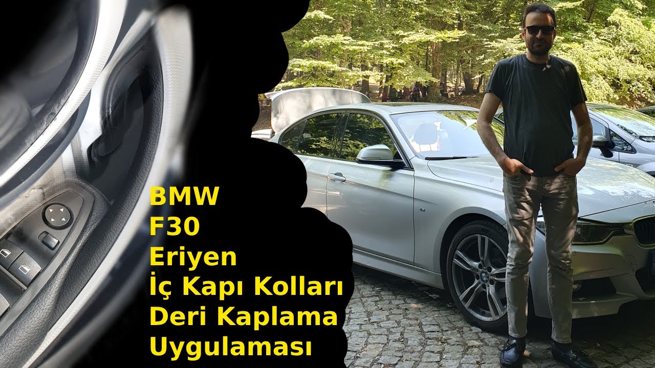BMW F30 Eriyen İç Kapı Kolları İçin Deri Kaplama