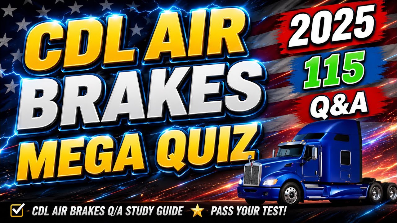 CDL Air Brakes Mega Quiz 2025【115 Q/A】