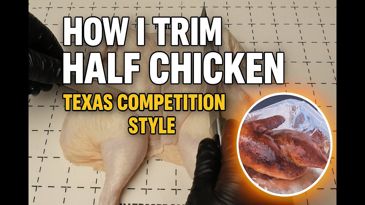 How I Trim Half Chicken for Texas BBQ Competitions (1st Place Result?)
