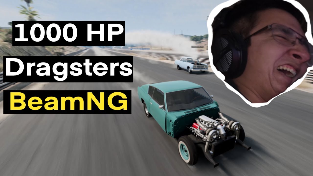 Building 1000 Horsepower Drag Cars in BeamNG (Engine blows up)