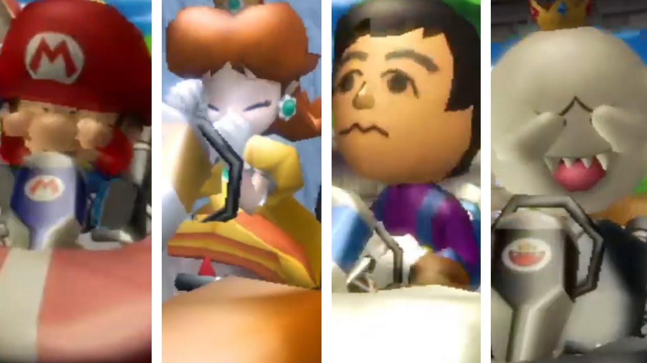 Mario Kart Wii - All Giant Characters Losing Animations (Standard Kart)