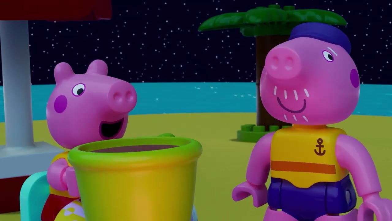 Island Beach Campout 🐽 Peppa Pig LEGO DUPLO 🟠 HasTV Play