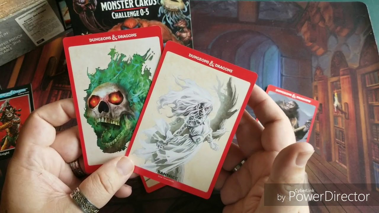 D&D 5th edition Monster Cards vs. D&D 2nd edition Trading Cards