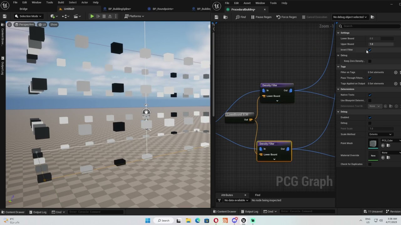 Procedural building with Procedural Content Generation(PCG) Unreal Engine 5.2
