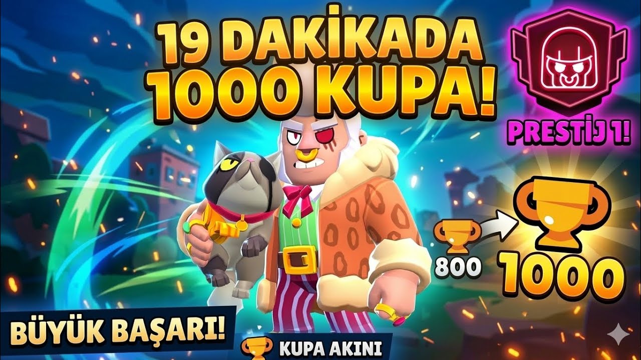 19 DAKİKADA 1000 KUPA! 🐂 PRESTİJ 1 OLDUK! (Kupa Akını Şov)