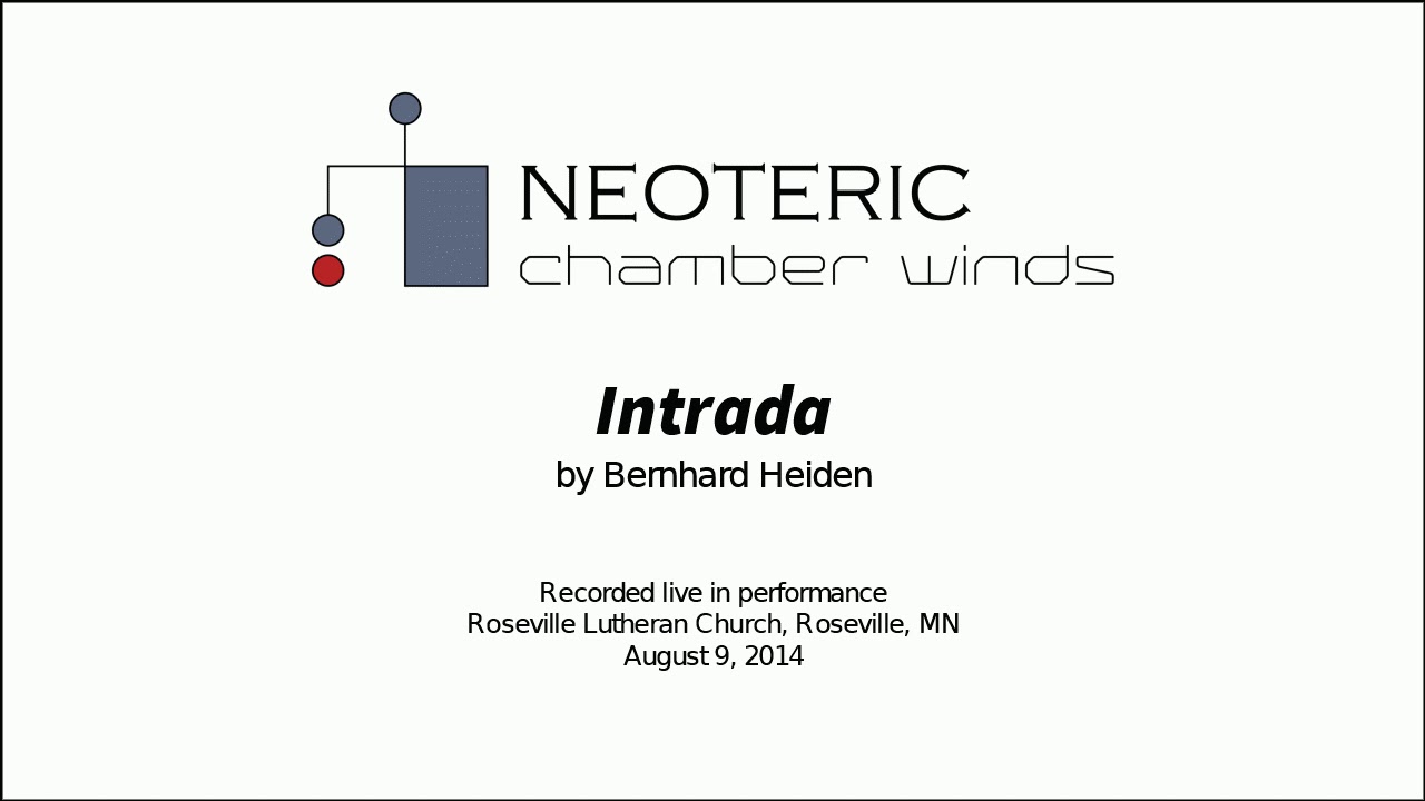 Heiden: Intrada (1970) - Neoteric Chamber Winds