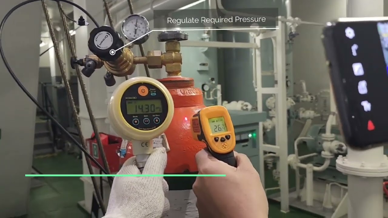 ME Engine Accumulator Nitrogen Pressure Check & Recharge