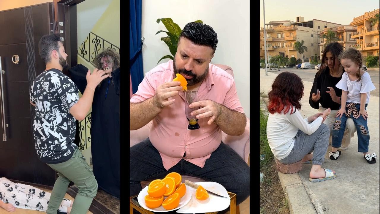 كيف عم يعصر البرتقال 😯 معقول هيك 😂