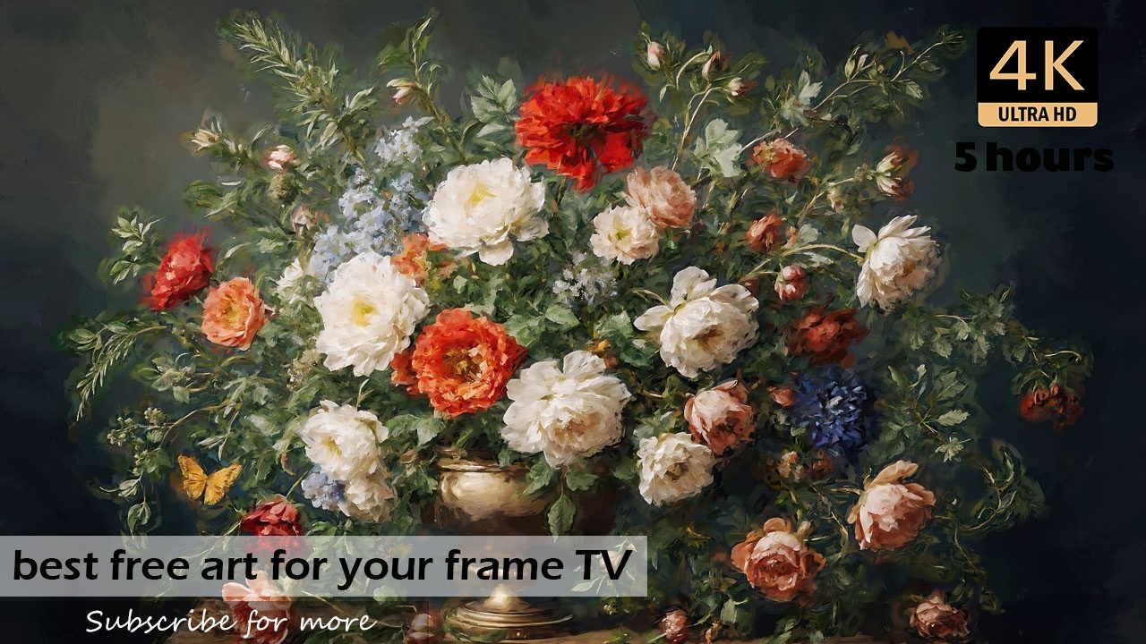 Vintage Floral Art in 4K | Frame TV Ultra HD Ambience