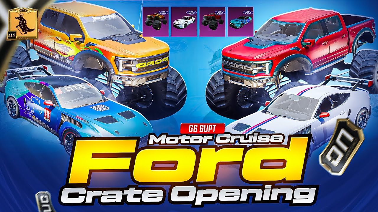 Открытие ящика Motor Cruise - Ford Raptor PUBG - Открытие ящика Mustang PUBG Mobile