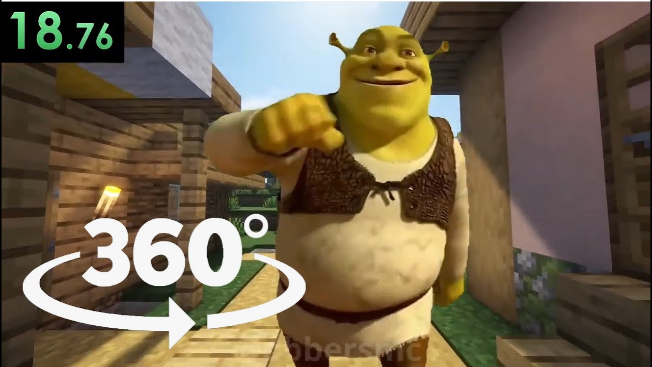 VR 360&deg; Shrek Speedruns Minecraft