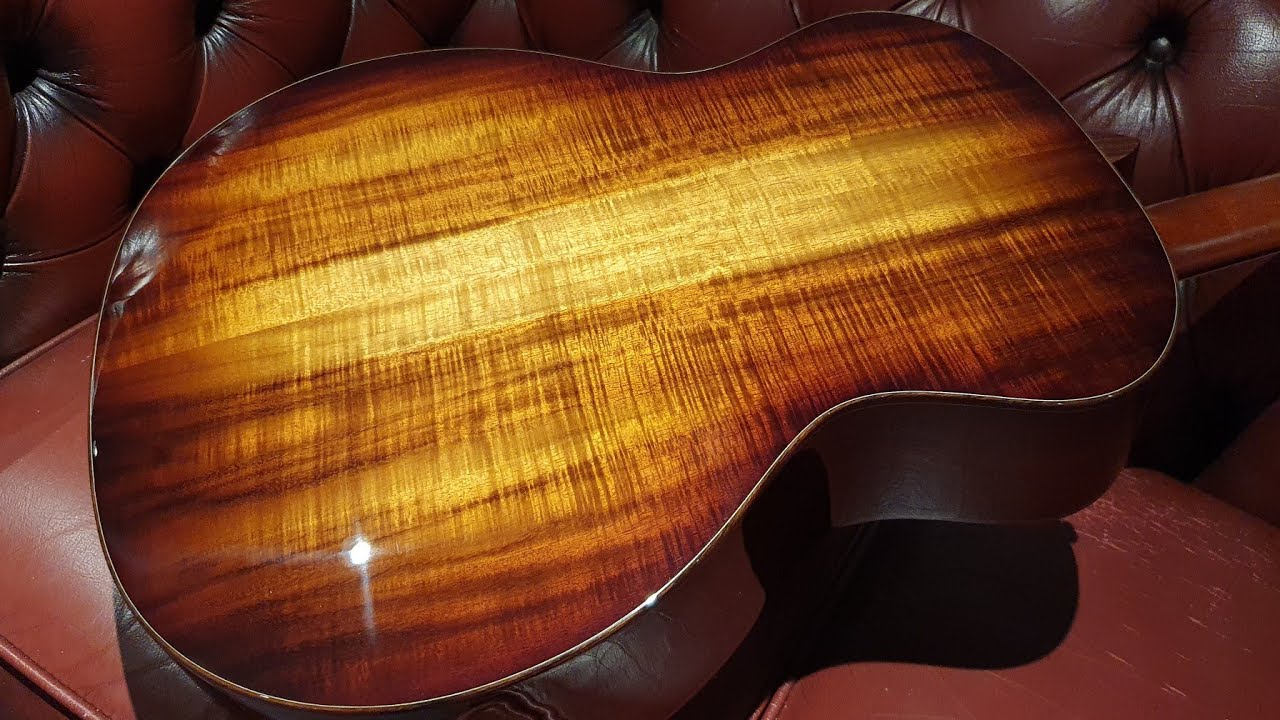 EPIC Taylor Flame Hawaiian Koa K24e acoustic guitar with crazy top and back!
