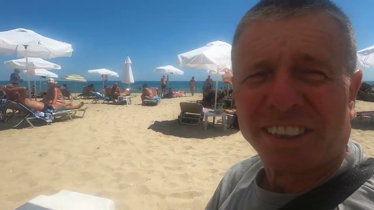 Sunny Beach, Bulgaria, a walk along the beach July 2022..