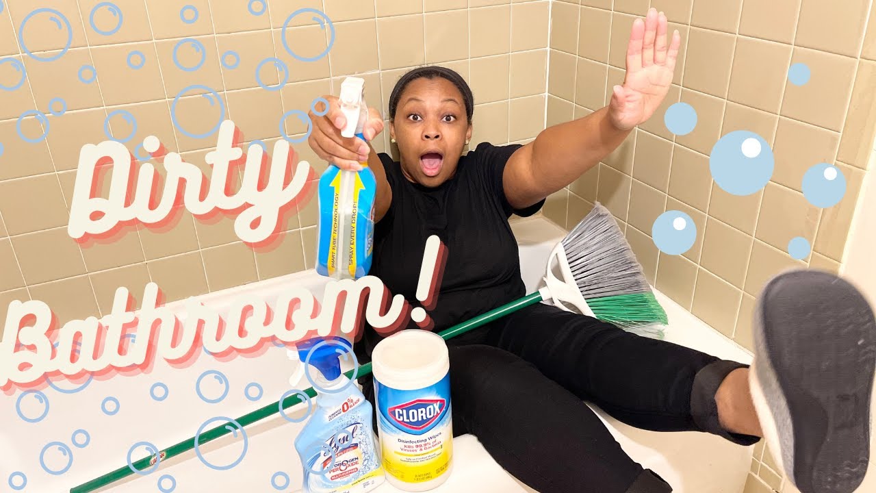 EARLY MORNING CLEAN WITH ME DIRTY BATHROOM MOTIVATIONAL CLEAN WITH ME