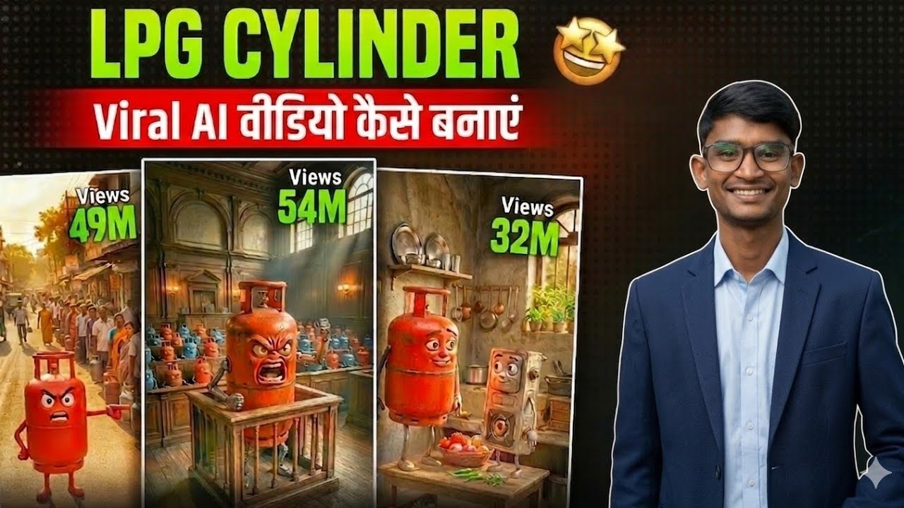 AI से LPG Cylinder Animation Video Free में कैसे बनाएं | Viral LPG Cylinder AI Video Tutorial