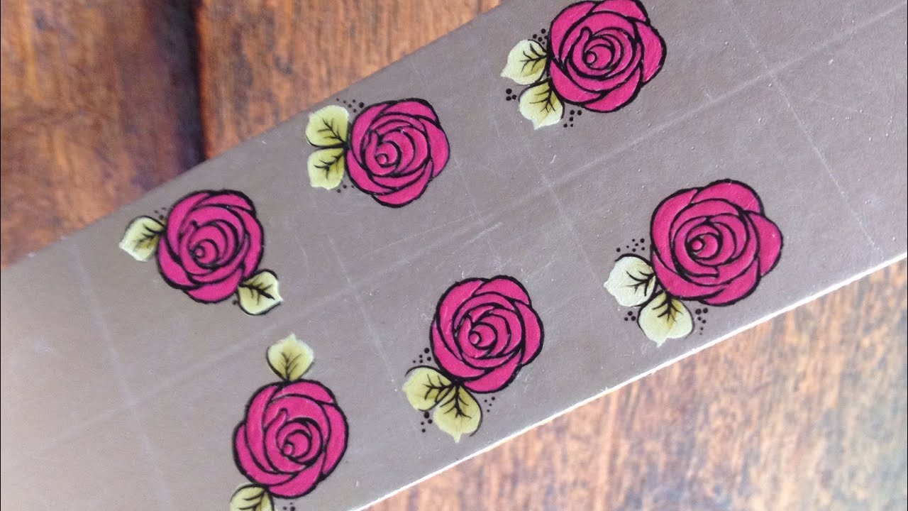 Adesivos de unha rosa