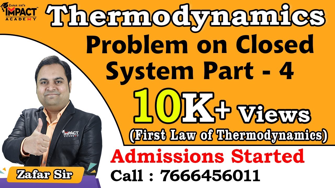 Problem on Closed System Part - 4 | First Law of Thermodynamics | Thermodynamics #engineering #gate