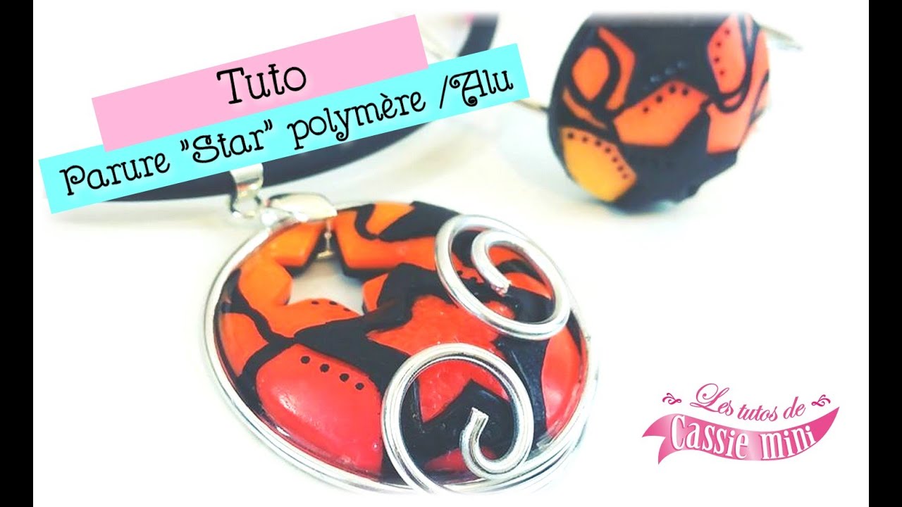 { Tuto } Parure "Star" Polymère  et fil aluminium / Cernit