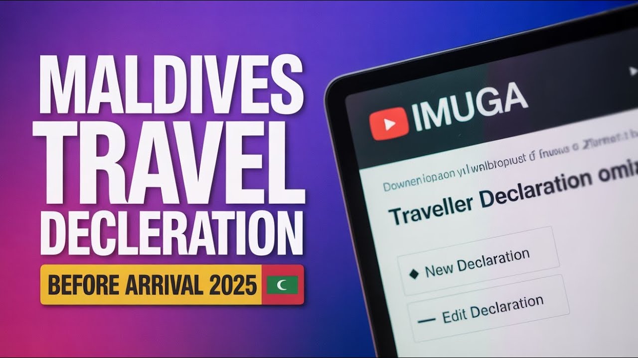 Maldives Visa Free For Pakistani -  Maldives Travel Decleration Befroe Arrival 2025
