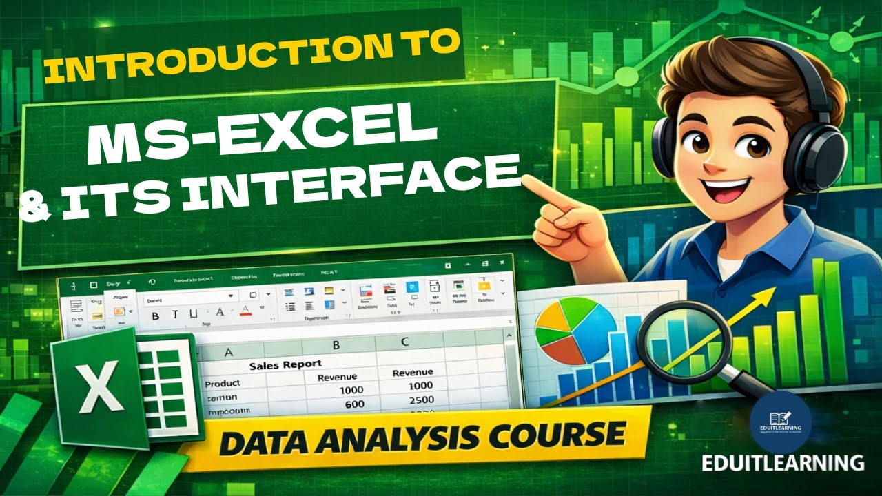 MS Excel Introduction | Excel Interface and Basics Explained #excel #dataanlysis #learning