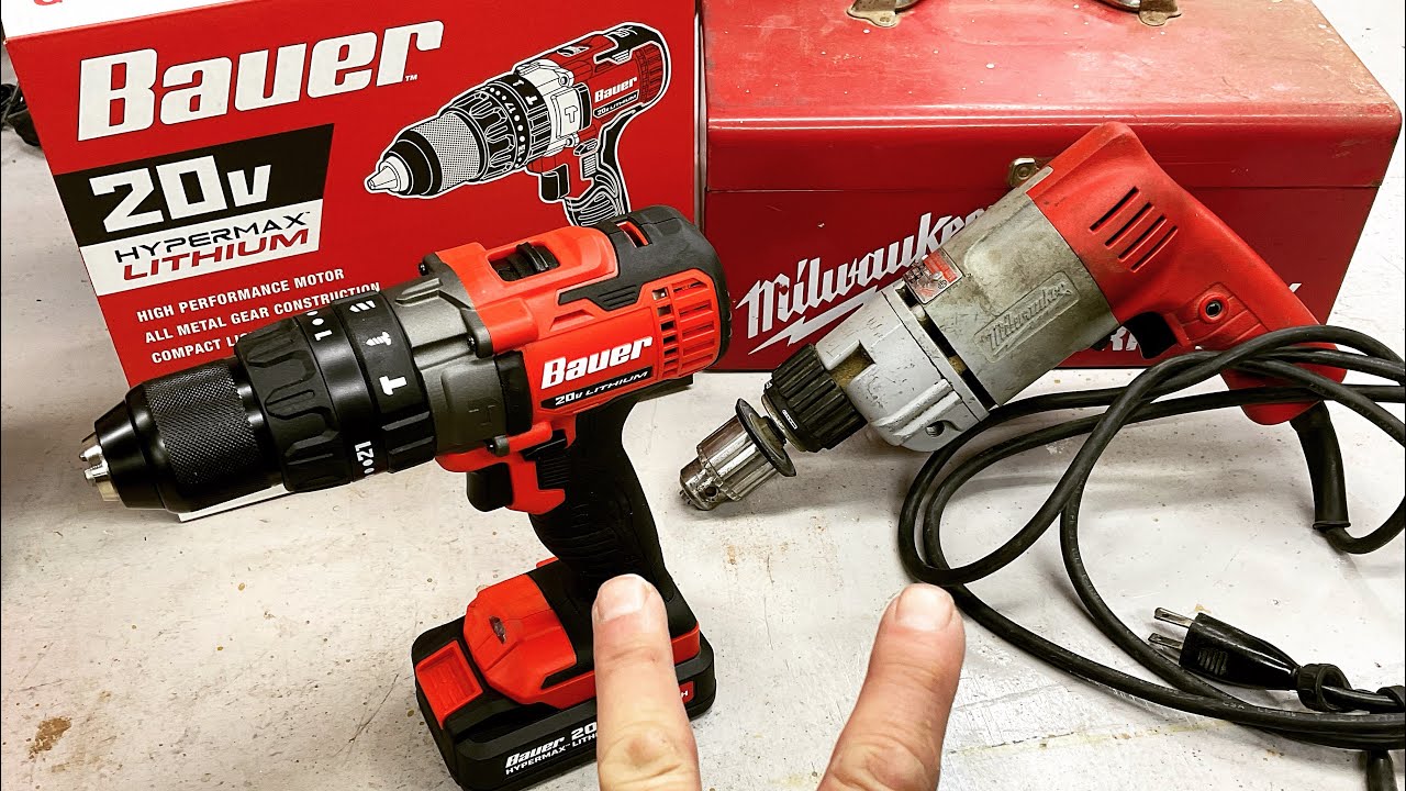 Честный обзор аккумуляторной ударной дрели Harbor Freight Bauer 1/2” / Сравнение с Milwaukee?