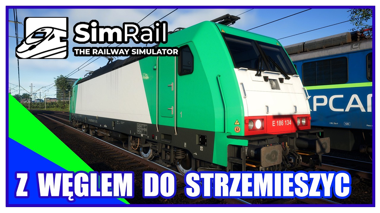 Z węglem do Strzemieszyc 🚂 lokomotywa E 186 TRAXX | Zagrajmy w Simrail po polsku |  PC Gameplay