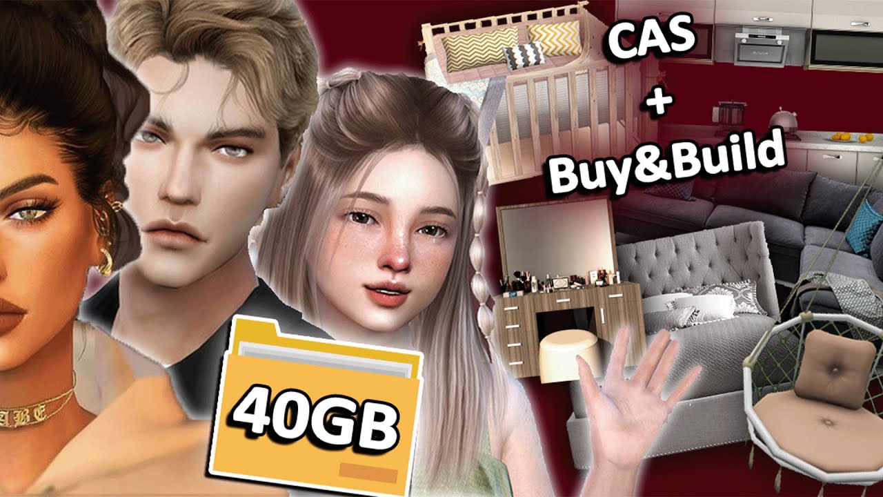 Sims 4 MEGA Alpha CC Folder CAS / BUY & BUILD FURNITURE FEMALE MALE KIDS 40GB