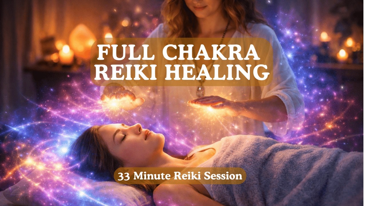 33 Minute ASMR Full Chakra Reiki Healing | Solfeggio Frequencies for Deep Aura & Chakra Cleanse