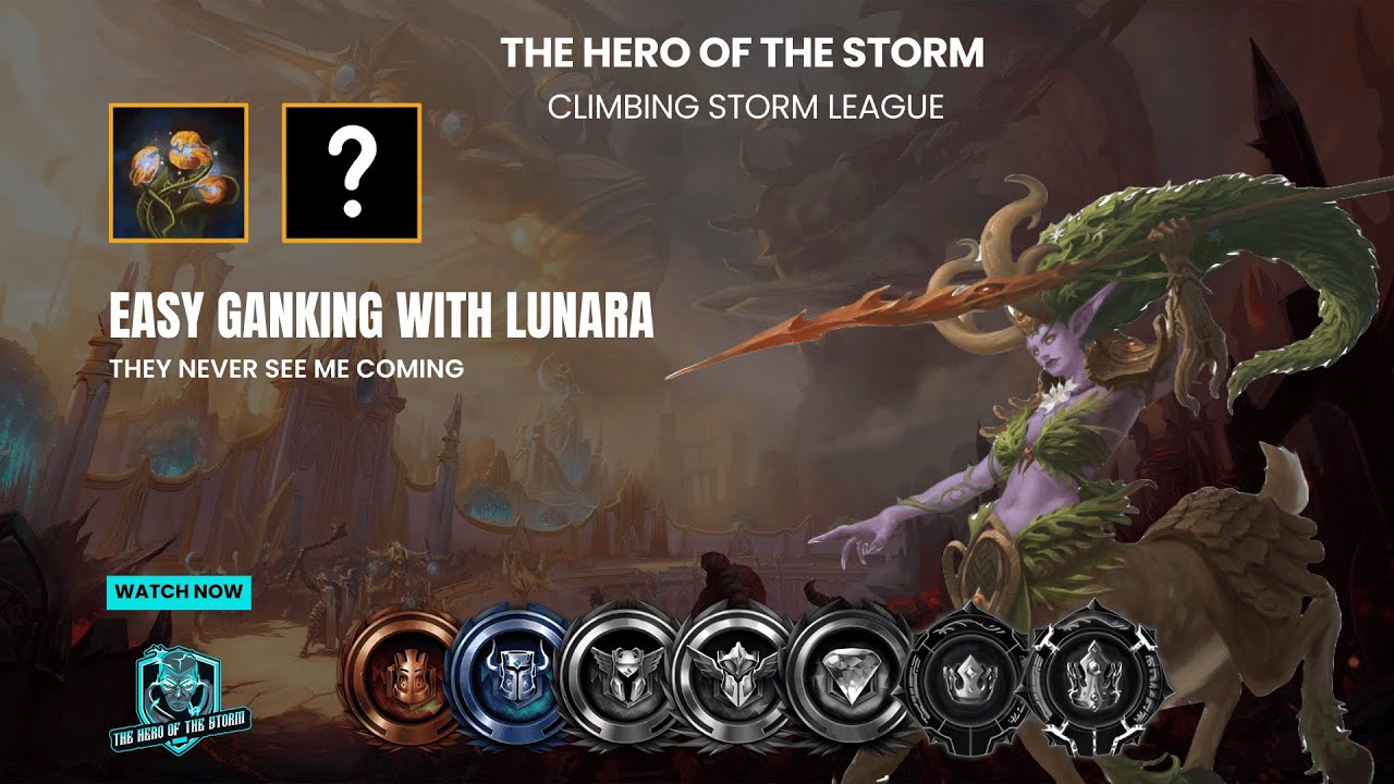 Heroes of The Storm (2024) Journey to Grand Master (Lunara HoTS) Ganking The Backlane