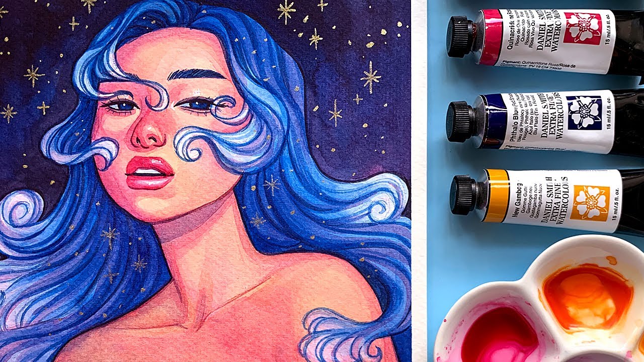 ✰ WATERCOLOUR PORTRAIT PROCESS ✰