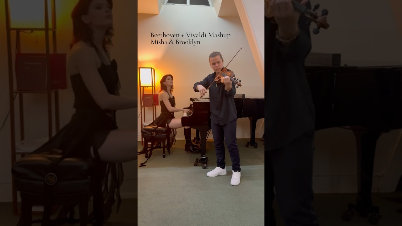 Vivaldi + Beethoven Mashup 🎹🎻 @Mishaviolinofficial #classicalmusic #piano #music #violin